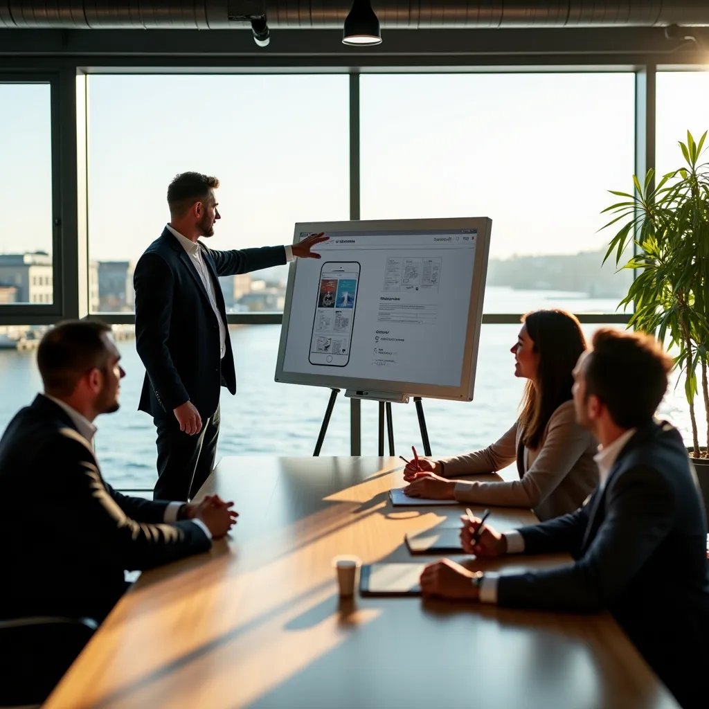 Fintech mobile application interface design with clean dashboard and transaction flow